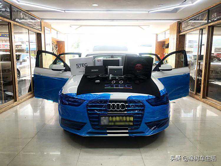 奥迪A4L汽车音响改装意大利史泰格大师系类ME650C