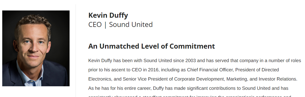 影音大瓜！Sound United巨变 全球CEO Kevin Duffy被“无理由”解雇
