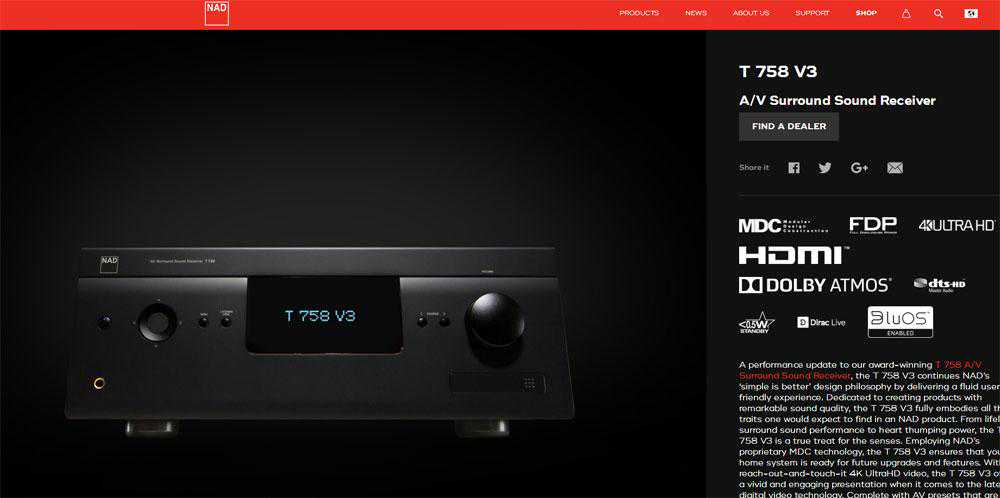 让人又恨又爱的英国货！NAD T758 V3全景声家庭影院功放！